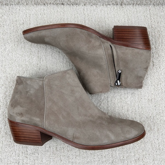 Sam Edelman Boots Womens 8.5M Gray Petty Ankle Suede Leather Comfort Chelsea - Picture 2 of 12